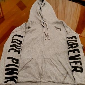 Pink zip up hoodie